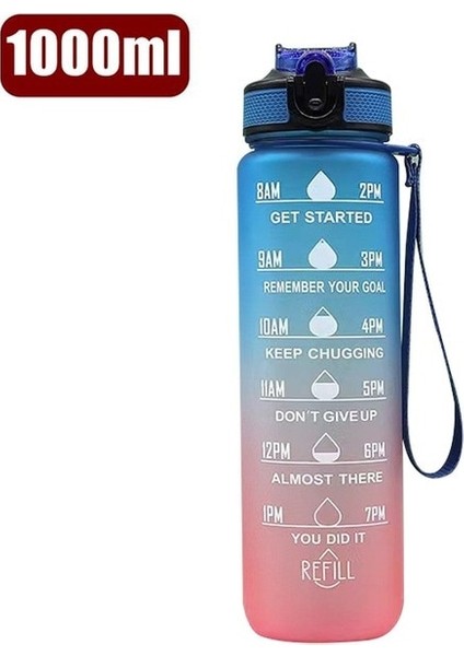 D-Blue 800-1000 ml 1 Litre Motivasyon Su Şişesi Saman Memesi ile Zaman Işaretleyici ile Spor Salonu Kamp Turu Için Sızdırmaz Spor Su Şişesi (Yurt Dışından) fiyatları