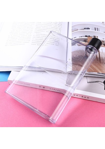 Kahverengi 2 Adet A6 350 ml Taşınabilir Kitap Kağıt Bardak Botlte Düz Su Şişesi Çevre Dostu Harici Spor Içme Suyu Şişesi Şeffaf Plastik Su Isıtıcısı (Yurt Dışından)