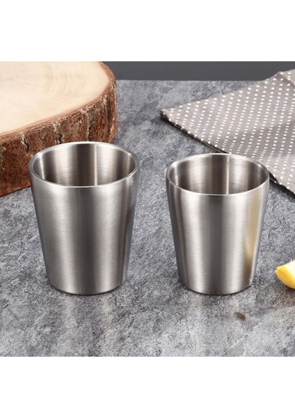 175ML 175ML/300ML Kahve Fincanı Çift Katmanlı Kaymaz Isı Yalıtımı Paslanmaz Çelik Metal Bira Bardağı Içecek Için (Yurt Dışından) fırsatları
