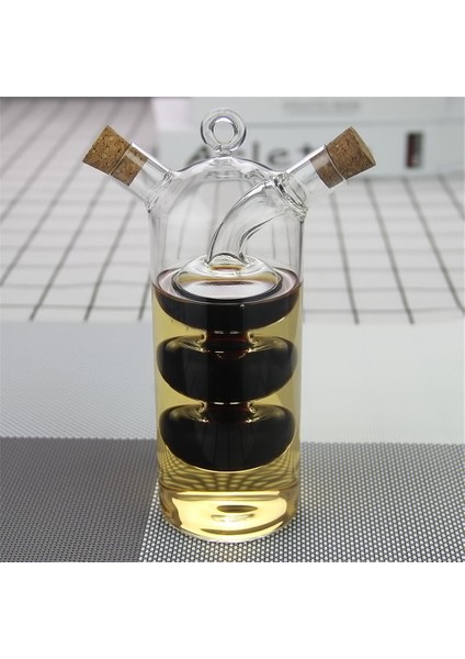 Type2 300ML 2-In-1 Çift Katmanlı Şişe Sos Yağı Sirke Cam Şişe Çeşni Baharat Mühürlü Mutfak Depolama Şişeleri Kavanoz (Yurt Dışından)