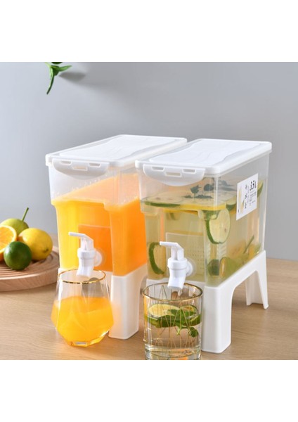 4l Drinkware 3.5l Musluklu Soğuk Su Isıtıcısı Büyük Kapasiteli Meyve Çaydanlığı Içecek Dağıtıcı Limonata Suyu Şişesi Buzlu Su Soğuk Sürahi Kovası (Yurt Dışından)