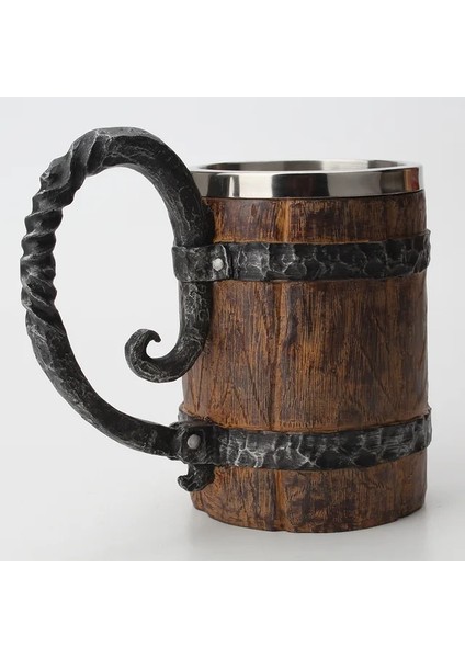 600 ml 201-300 ml Kafatası Bira Kahve Kupa Paslanmaz Çelik Viking Savaşçı Kafatası Bira Kupa Mekanik Dişli Boru Hattı Tasarımı Bira Stein Tankard Içecek Fincan (Yurt Dışından)