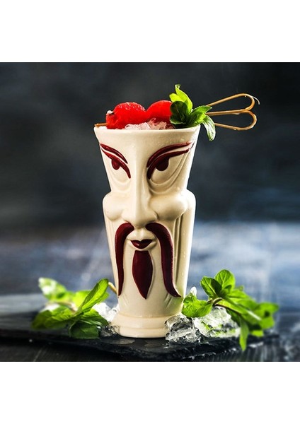 B 300-500ML Hawaii Paskalya Adası Tiki Kupalar Yaratıcı Porselen Bira Şarap Kupa Bira Şarap Kokteyl Parti Bardağı Bar Aracı Seramik Tiki Kupa 300-700ML (Yurt Dışından)