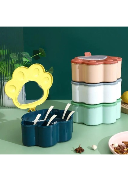 Pembe 1 Takım Baharat Kutusu Büyük Kapasiteli Sınıflandırmak Baharat Kavanoz Plastik Kedi Pençe Şekli 5 Izgaralar Çeşni Dağıtıcı Mutfak Gadget (Yurt Dışından) fırsatları