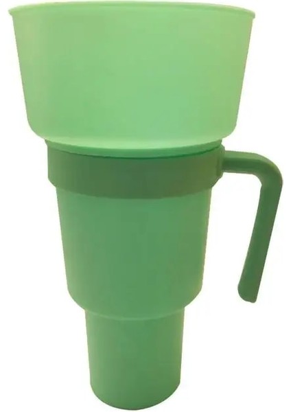 Sarı 2 In1 Aperatif Pipet Bardağı Patlamış Mısır Kovası Isıya Dayanıklı Aperatif Bardağı Seyahat Parkı Tiyatro Sineması Için Çok Fonksiyonlu Ev Aperatif Bardağı (Yurt Dışından)