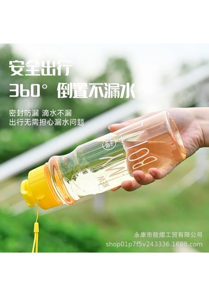 Sarı 500-600 ml Şeffaf Su Şişesi Taşınabilir Spor Bardak Içme Için Mutfak Gereçleri 500 ml Su Şişesi Okul Spor Salonu Seyahat Kız Erkek (Yurt Dışından) fırsatları