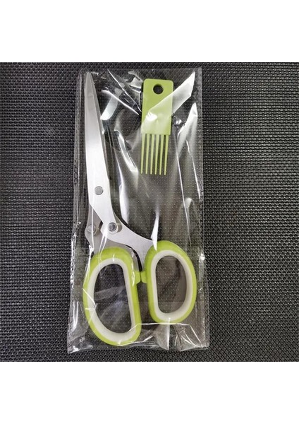 Yeşil Beşinci Katmanlar Güvenli Kapaklı Yeşil Soğan Makası Çok Fonksiyonlu Kullanışlı Paslanmaz Çelik Pişirme Malzemeleri Mutfak Makas (Yurt Dışından)