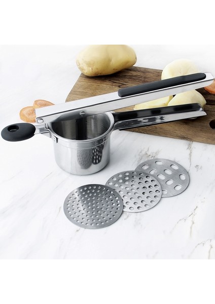 Gümüş Ezici Pirinç Basın Patates Püresi Paslanmaz Çelik Kırma Püresi Meyve Sebze Squeezerjuicer Basın Makinesi Mutfak Aracı (Yurt Dışından) modelleri
