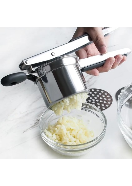 Gümüş Ezici Pirinç Basın Patates Püresi Paslanmaz Çelik Kırma Püresi Meyve Sebze Squeezerjuicer Basın Makinesi Mutfak Aracı (Yurt Dışından) fırsatları