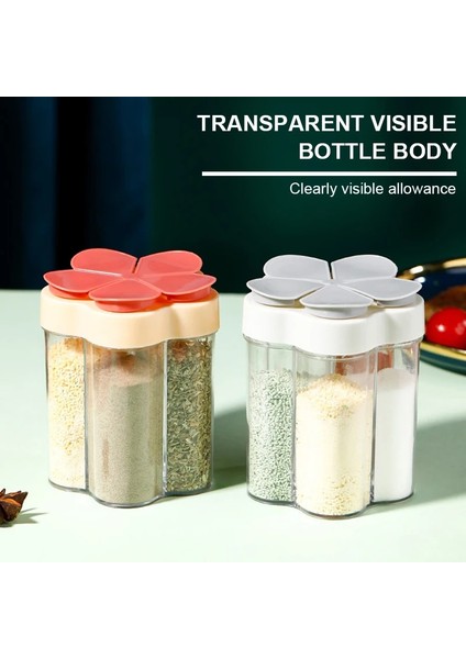 Gri 5ın1 Mutfak Aletleri Plastik Baharat Kavanozları Kapaklı Tuz ve Biberlikler Seti Baharat Organizatör Otlar Soya Sosu Saklama Kabı (Yurt Dışından) fırsatları