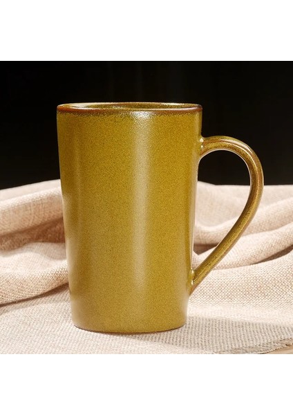 Altın 401-500ML Büyük Seramik Kupa Porselen Kahve Kupaları Çay Bardağı Coffeeware Teaware Fırın Değiştirilmiş Kahve Fincanı Ofis Içme Kupası Ev Çift Bardak (Yurt Dışından)