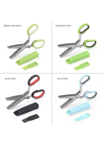 Yeşil Beşinci Katmanlar Güvenli Kapaklı Yeşil Soğan Makası Çok Fonksiyonlu Kullanışlı Paslanmaz Çelik Pişirme Malzemeleri Mutfak Makas (Yurt Dışından) indirimleri