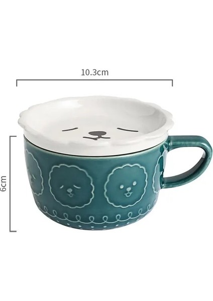 E Japon Sevimli Kedi Kapaklı Kupa Seramik Hayvan Bardaklar Kahve Çay Süt Suyu Drinkware Anne Kız Arkadaşı Için Zarif Hediye Kedi Sevgilisi (Yurt Dışından)
