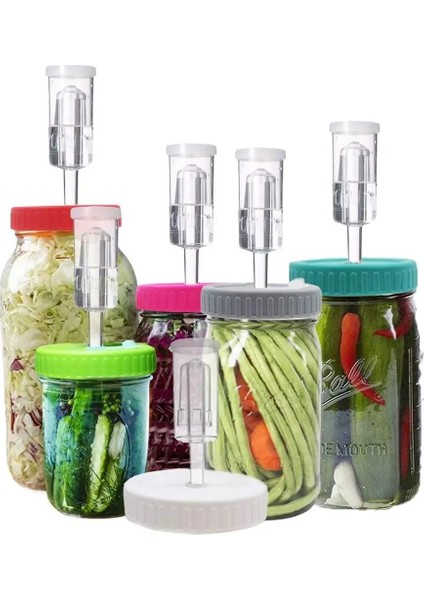 Gri Delikli 3 Adet Plastik Yeniden Kullanılabilir Mutfak Aracı Geniş Ağızlı Kavanoz Mühür Şişe Kapağı Bacalı Kapak 86MM Mason Kavanoz Kapağı Delikli (Yurt Dışından)