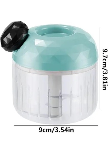 Yeşil Taşınabilir Sebze Kesici Güçlü Manuel Sarımsak Ezici Kıyma Kolay Kullanım Mini Sebze Kıyıcı Mutfak Sebze Rende Araçları (Yurt Dışından)