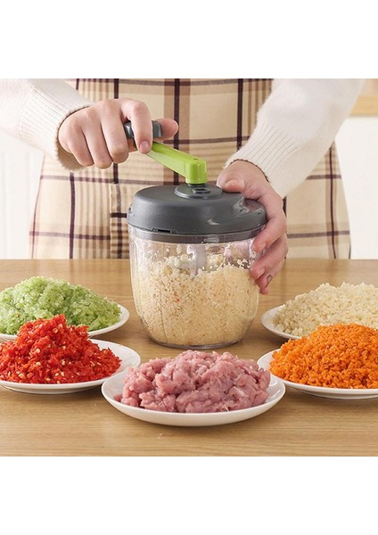 Kıyıcı Manuel Doğrayıcı Sebze Dilimleme Kesici Et Kıyma Sarımsak Kıyıcı Konteyner ile Mutfak Robotu Çok Fonksiyonlu El Çekme Blender (Yurt Dışından) fiyatları