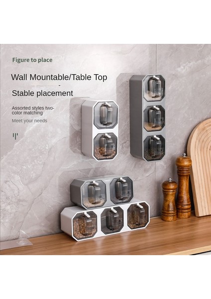 2 Izgara Beyaz Yeni Baharat Kutusu Seti Ev Kombine Mutfak Nem Geçirmez Plastik Kavanoz Duvara Monte Baharat Kavanozu Baharat Kavanozu Olabilir (Yurt Dışından) fiyatları