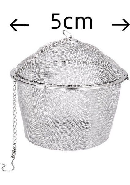 5 cm Baharat Baharat Topu Sepeti Çay Topu Paslanmaz Çelik Lezzet Torbası Tencere Tadı Halojen Kutu Çanta Çorba Tadı Kutusu Süzgeç Sepeti (Yurt Dışından)