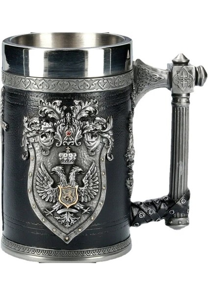 600 ml D Gösterisi Olarak Iskandinav Mitolojisinde Odin ve Thor Viking Bira Kupa Stein Tankard Paslanmaz Çelik Astar ile Iskandinav Geleneği Kahve Kupa Içecek Fincan 20O (Yurt Dışından)