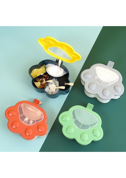 Pembe 1 Takım Baharat Kutusu Büyük Kapasiteli Sınıflandırmak Baharat Kavanoz Plastik Kedi Pençe Şekli 5 Izgaralar Çeşni Dağıtıcı Mutfak Gadget (Yurt Dışından)