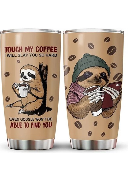 Erkekler Kadınlar Için Stil 8 Karikatür Tembellik Fincan Doğum Günü Hediyeleri, 20 Oz Paslanmaz Çelik Tumbler Kapaklı Bardak, Yalıtımlı Seyahat Kahve Kapaklı Kupa (Yurt Dışından)