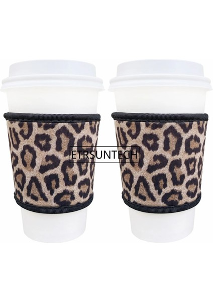 Kaktüs 2pcs Neopren Isıya Dayanıklı 4mm Kalın Yalıtımlı Yeniden Kullanılabilir Sıcak Kahve Kupası Kollu Sıcak Kahve ve Çay Için 12OZ-24OZ Bardak (Yurt Dışından)