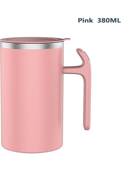 Pembe 380ML 380ML Otomatik Karıştırma Manyetik Kupa Elektrikli Kendini Karıştıran Kahve Çay Süt Karıştırma Kupası Protein Shake Bardağı Blender Termal Fincan (Yurt Dışından)