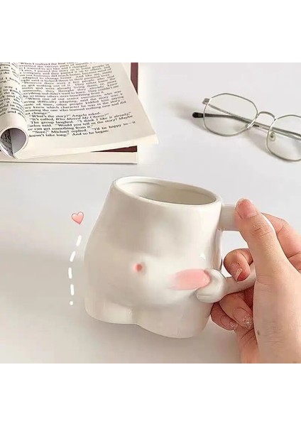 Poke Fincan Yaklaşık 320 ml Süt Kahve Kupa Yaratıcı Kız Garip Fincan Tutam Göbek Fincan Şişman Ev Göbek Kupa Sevimli Sihirli Göbek Fincan Abs Fincan Etli Adam Fincan Mutfak (Yurt Dışından)