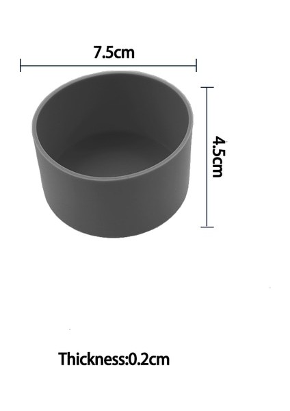 O Akuamarin Daha Iyi Yaşam Için 1 Adet 7.5 cm Yumuşak Silikon Bardak Alt Kılıf Koruyucu Kovan Cam Su Çay Şişesi Anti Hasar Aksesuarları (Yurt Dışından)