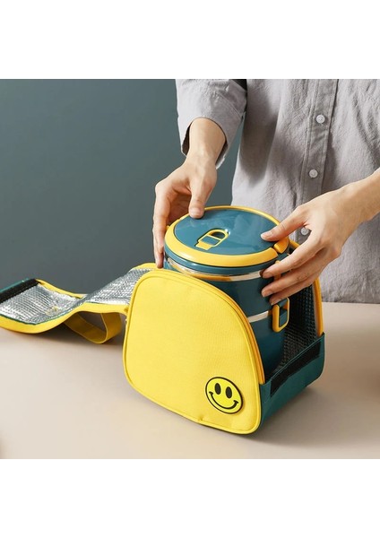 2 Mavi Çanta ile Tuuth Ofis Çalışanı Için Çok Katmanlı Öğle Yemeği Kutusu Büyük Kapasiteli Gıda Sınıfı Paslanmaz Çelik Bento Kutusu Gıda Kabı Okul Pikniği (Yurt Dışından) fırsatları