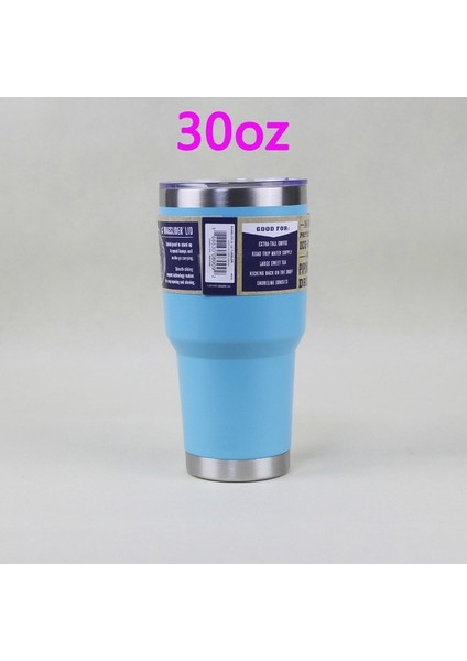 30OZ Gök Mavisi 3 Logo 30 20 Oz Bardak Çift Duvar Su Termal Termos Kahve Kupa Yetys Matara Paslanmaz Çelik Termos Şişe (Yurt Dışından)