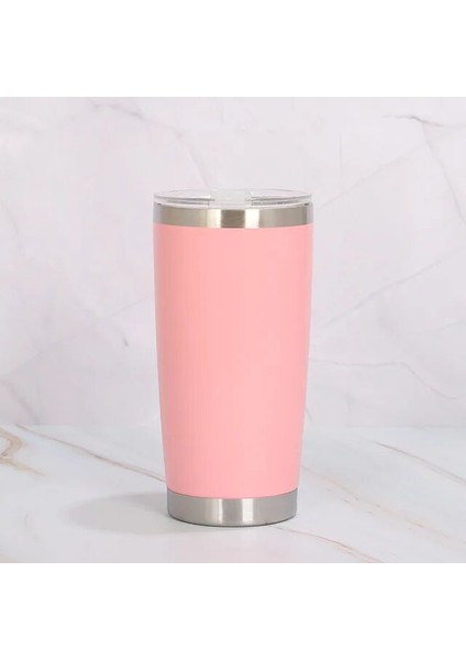 Pembe 600 ml Stanley Kupası 20 Oz Tumbler Kola Bardağı Çift Katmanlı Vakum Paslanmaz Çelik Icemaster Su Bardağı Taşınabilir Araba Bardak Şarap Bardakları (Yurt Dışından)