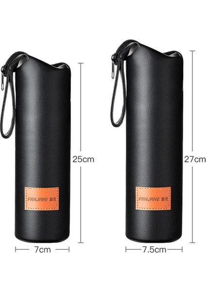 7X17 cm 1 Pc Deri Bardak Kol Spor Su Şişe Kapağı Kılıfı ile Halat Taşınabilir Vakum Cam Bardak Kol Bardak Kılıfı Kamp Aksesuarları (Yurt Dışından)