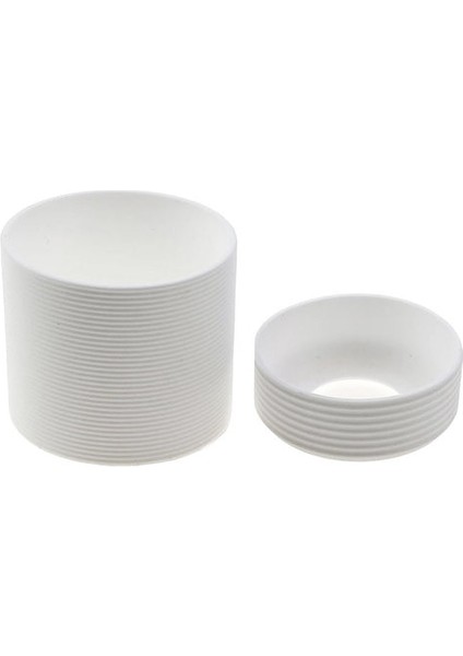 Beyaz Silikon Dünya 2 Adet/takım 6.5 cm Silikon Bardak Kapağı Çizgili Isı Yalıtımlı Cam Bardak Kol 65 mm Silikon Bardak Alt Kapak (Yurt Dışından) fiyatları