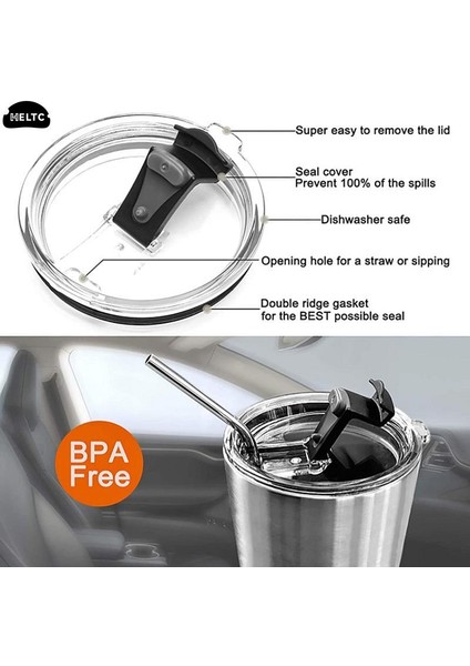 20BLACK Araba Bardak Gözlük ve Daha Fazlası Için Çevirme Kapağıyedek Cam Su Geçirmez Kapak 20 30 Oz Yeti Için Dökülmeye Dirençli Kapak Kapak Tumbler'a Uyuyor (Yurt Dışından) fiyatları