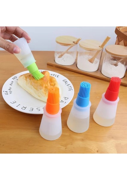2 Adet Radom Renk Mutfak Silikon Yağı Şişesi Pişirme Barbekü Izgara Yağı Fırça Dağıtıcı Pasta Biftek Yağı Fırçaları Mutfak Pişirme Barbekü Aracı (Yurt Dışından)