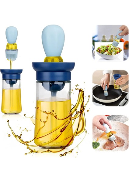 2 Adet Radom Renk Mutfak Silikon Yağı Şişesi Pişirme Barbekü Izgara Yağı Fırça Dağıtıcı Pasta Biftek Yağı Fırçaları Mutfak Pişirme Barbekü Aracı (Yurt Dışından)