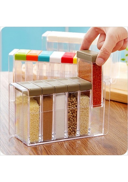Set B Şeffaf Baharat Kavanoz Seti Tuz ve Biber Baharat Şişesi Renkli Kapaklı Mutfak Çeşni Şişe Saklama Kabı Baharat Rafı (Yurt Dışından) fırsatları