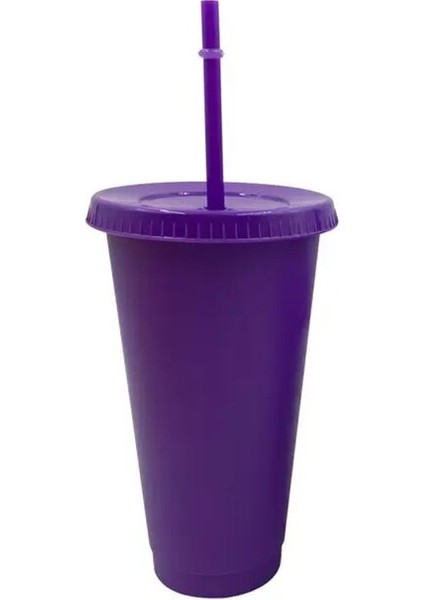 Derin Mor L Yeniden Kullanılabilir Içme Şişesi Su Pipetli Şişe Kahve Fincanı Süt Suyu Kupalar Su Bardakları Içme Bardağı Drinkware (Yurt Dışından)