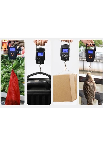Siyah 50 KG/10G Mini Dijital Ölçek Balıkçılık Bagaj Seyahat Ağırlık Steelyard Asılı Elektronik Kanca Ölçeği Mutfak Ağırlık Aracı (Yurt Dışından) fırsatları