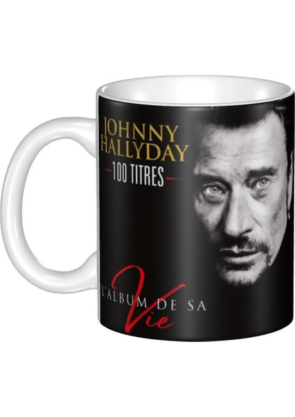 11 301-400 ml Dıy Johnny Hallyday Kaya Seramik Kupa Özelleştirilmiş Şarkıcı Fransız Fransa Kahve Fincanları Yaratıcı Hediye Açık Çalışma Kamp Bardak (Yurt Dışından)