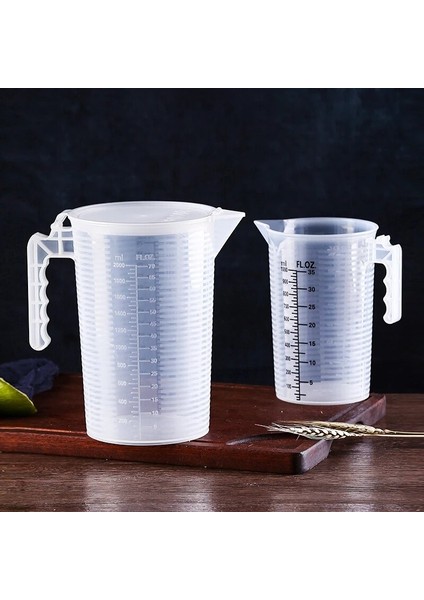 500 ml Plastik Ölçüm Kabı Kapaklı Ölçekli Şeffaf Pişirme Süt Çay Malzemeleri Mutfak Ölçüm Kabı Çok Kapasiteli Kahve Ölçümü (Yurt Dışından) indirimleri