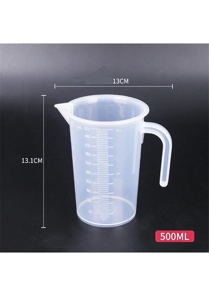500ML 100/250/500/1000/2000/3500/5000ML Premium Şeffaf Plastik Ölçüm Kabı W/ölçekli Mutfak Aracı Süt Çay Sıvı Kabı Ölçüm Kabı (Yurt Dışından)