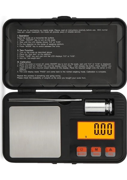 200G-0.01 0.001G Elektronik Dijital Terazi Taşınabilir Mini Denge Hassas Cep Altın Takı Karat Elmas Terazi Miligram Ağırlığı (Yurt Dışından)