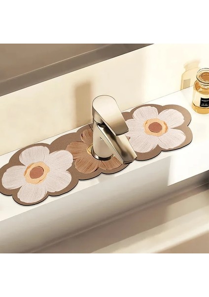 Stil 6 38X13 cm Klasik Lavabo Musluğu Drenaj Pedi Masa Mat Tuvalet Diatom Çamur Emici Ped Kaymaz Anti-Küf Mat Mutfak Tezgahı Yemek Için (Yurt Dışından) fiyatları