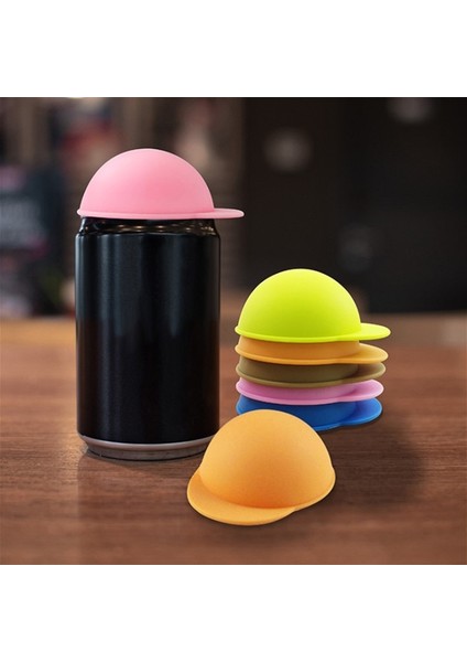 No.4 1 Adet Silikon Şapka Bardak Kapağı Sızdırmaz Çay Kahve Can Emme Kapağı Sevimli Kap Toz Geçirmez Yeniden Kullanılabilir Yalıtım Mühür Bardak Kapağı Araçları (Yurt Dışından)