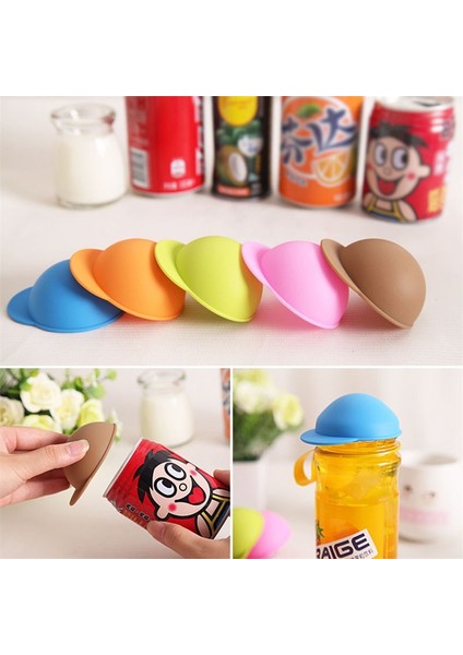 No.4 1 Adet Silikon Şapka Bardak Kapağı Sızdırmaz Çay Kahve Can Emme Kapağı Sevimli Kap Toz Geçirmez Yeniden Kullanılabilir Yalıtım Mühür Bardak Kapağı Araçları (Yurt Dışından) indirimleri