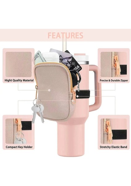 Sarı Softbol Neopren Su Şişesi Kılıfı Stanely Tumbler Için Katı Leopar 20OZ 30OZ 40OZ Kart Anahtar Cep Telefonu Tutucu Şişe Çantası Için Kupalar Bardaklar (Yurt Dışından)