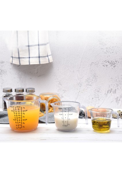 No.2 600 ml Şeffaf Plastik Ölçme Bardak Çok Ölçüm Pişirme Pişirme Aracı Sıvı Ölçü Sürahi Konteyner (Yurt Dışından) modelleri