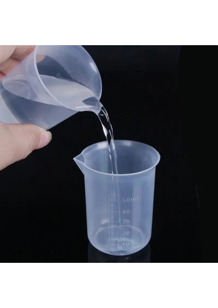 50ML G741 50ML Ölçme Kabı Kalınlaşmış Plastik Ucu Ağız Pişirme Mutfak Terazisi Ölçme Kabı Şeffaf Çift Taraflı Tartı Laboratuvar Fincan (Yurt Dışından)
